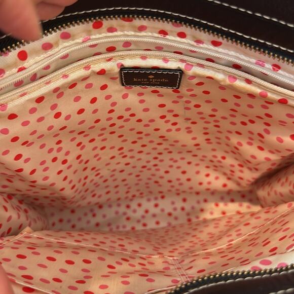 Kate Spade Large Black Pebbled Leather Tote Handbag Purse See Video - Picture 10 of 16